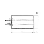Фитинг подвижная гайка сталь Ø резьбы 3/4″ 18UNF Ø трубки 1/2″ G8 №8 #8 10мм 180° со стаканом O-Ring 26