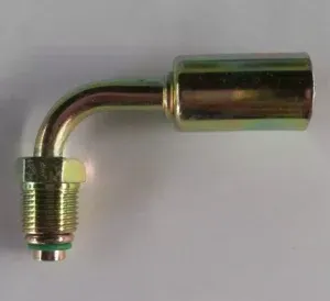 Фитинг подвижная гайка сталь Ø резьбы 5/8″ 18UNF Ø трубки 3/8″ G6 №6 #6 8мм 90° со стаканомO-Ring