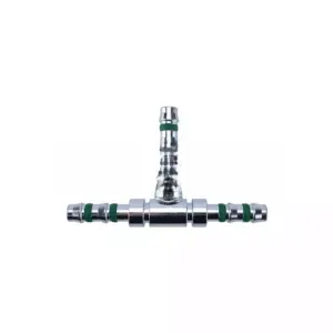 фитинг тройник под клипсу сталь Ø трубки 3/8″ G6 №6 #6 8мм плоская резинка