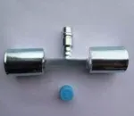 Фитинг врезной с заправочным портом R134а «сростка» под обжим сталь 5/8 G10 №10 #10 13мм 180° со стаканами 28