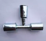 Фитинг врезной «тройник» под обжим сталь 1/2 G8 №8 #8 10мм с стаканами 25
