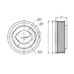 Комплект 24V шкив 8PK 145x51x30 mm приж пластина пыльник муфта Аналог Denso на John Deer 30