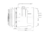 Компрессор кондиционера 5H11 12v A2 выходы горизонтальные O-ring 3/4″ — 7/8″ 27