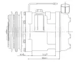 Компрессор кондиционера 5H11 24v A2 выходы вертикальные O-ring 3/4″ — 7/8″ 27