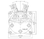 Компрессор кондиционера 5H11 24v A2 выходы вертикальные O-ring 3/4″ — 7/8″ 28