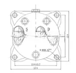Компрессор кондиционера 5H11 24v PV8 выходы горизонтальные O-ring 3/4″ — 7/8″ 28