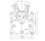 Компрессор кондиционера 5H14 24v A2 выходы вертикальные O-ring 3/4″-7/8″ 28