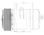 Компрессор кондиционера 5H14 24v PV8 выходы горизонтальные O-ring 3/4″-7/8″ 27