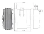 Компрессор кондиционера 5H1412v PV8 выходы вертикальные O-ring 3/4″-7/8″ 27