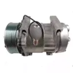 Компрессор кондиционера 7H15 12V PV8 аналог Sanden 8244 7465 вход/выход 166мм выход M8x125 болт датчик давления 27