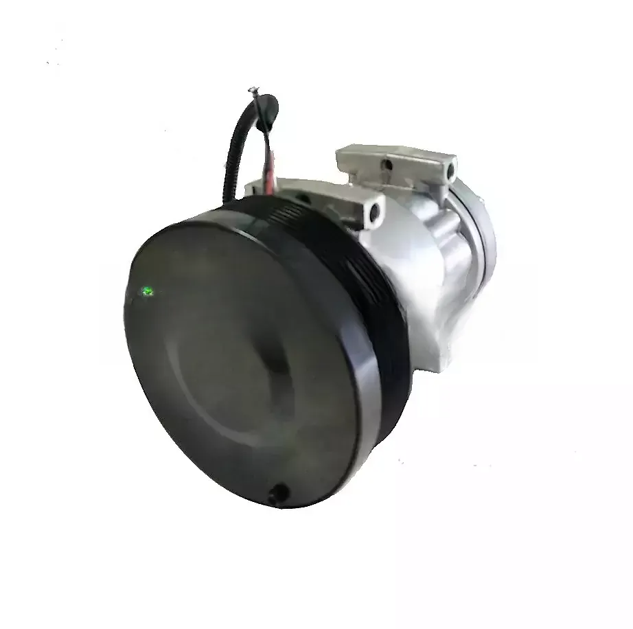 Компрессор кондиционера 7H15 12V PV8 аналог Sanden 8244 7465 вход/выход 166мм выход M8x125 болт датчик давления 22