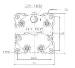 Компрессор кондиционера 7H15 24v A2 выходы горизонтальные O-ring 3/4″-7/8″ 28