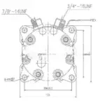 Компрессор кондиционера 7H15 24V A2 выходы вертикальные O-ring 3/4″-7/8″ 28
