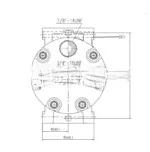 Компрессор кондиционера 7Н15 PV8 12V шкив 119мм выходы горизонтальные — O-Ring 7/8-14UNF — 3/4-16UNF 30