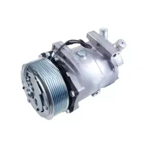Компрессор кондиционера 7Н15 PV8 12V шкив 119мм выходы вертикальные — O-Ring 7/8-14UNF — 3/4-16UNF