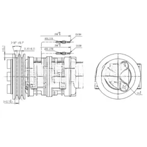 Компрессор кондиционера TM-21 А2 24V 3