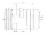 Компрессор кондиционера выходы горизонтальные O-ring 3/4″-7/8″ 27