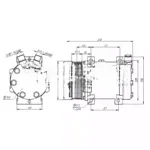 Компрессор кондиционера выходы вертикальные O-ring 3/4″-7/8″ 28