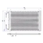 Радиатор кондиционера 12″х21″х18 мм тип D вход резьба 3/4″-16UNF выход резьба 5/8″-18UNF O-Ring 26