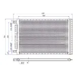 Радиатор кондиционера 12″х23″х18 мм тип D вход резьба 3/4″-16UNF выход резьба 5/8″-18UNF O-Ring 26