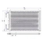 Радиатор кондиционера 14″х27″х18 мм тип D вход резьба 3/4″-16UNF выход резьба 5/8″-18UNF O-Ring 26