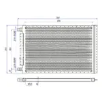 Радиатор кондиционера 14″х28″х20 мм тип D вход резьба 3/4″-16UNF выход резьба 5/8″-18UNF O-Ring 26