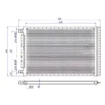 Радиатор кондиционера 16″х18″х18 мм тип D вход резьба 3/4″-16UNF выход резьба 5/8″-18UNF O-Ring 26