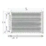 Радиатор кондиционера 17″х23″х20 мм тип D вход резьба 3/4″-16UNF выход резьба 5/8″-18UNF O-Ring 26