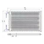 Радиатор кондиционера 18″х21″х20 мм тип D вход резьба 3/4″-16UNF выход резьба 5/8″-18UNF O-Ring 26