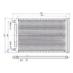 Радиатор кондиционера 21″х27″х20 мм тип D вход резьба 3/4″-16UNF выход резьба 5/8″-18UNF O-Ring 26