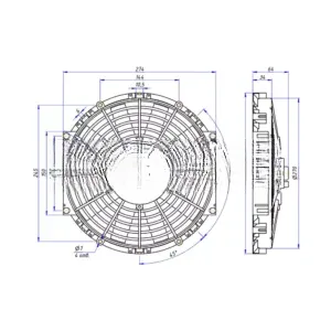 Вентилятор 10″ 12V 100W PULL аналог Spal VA11-AP7/C-29A 3