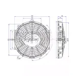 Вентилятор 10″ 12V 100W PUSH аналог Spal VA11-AP7/C-29S 26