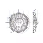 Вентилятор 10″ 12V 100W PUSH аналог Spal VA11-AP7/C-57S 26