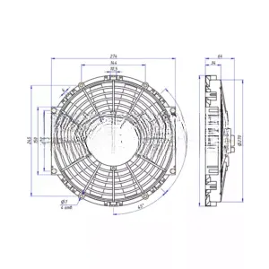 Вентилятор 10″ 12V 80W PULL аналог Spal VA11-AP8/C-29A 3