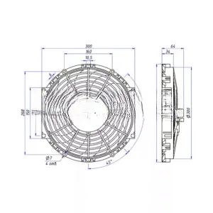 Вентилятор 12″ 24V 100W PULL аналог Spal VA09-BP12/C-54A 3