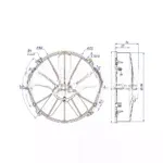 Вентилятор 12″ 24V 160W PULL аналог Spal VA01-BP70/LL-36A 28