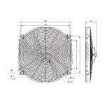 Вентилятор 16″ 12V 120W PULL 27