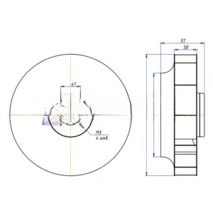 Вентилятор 24V 100W с бесщеточным электромотором аналог для Carrier Xarios / Supra 54-00554-01 3