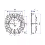 Вентилятор 7″ 12V 100W PUSH аналог Spal VA14-AP7/C-34S 28